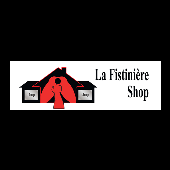 Logo de La Fistinière Shop avec une maison stylisée et une main en poing rouge