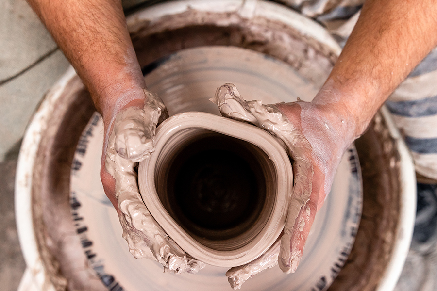 Poterie, vase bien ouvert